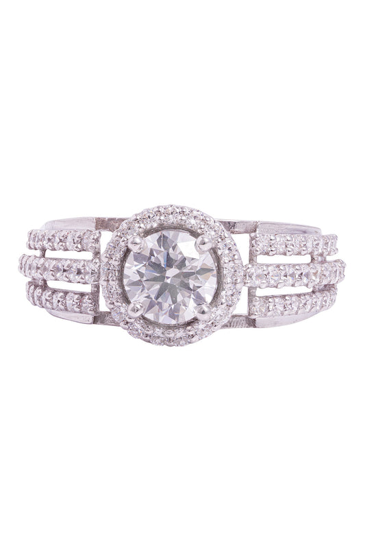 Cubic Zirconia Stone Embellished Ring 