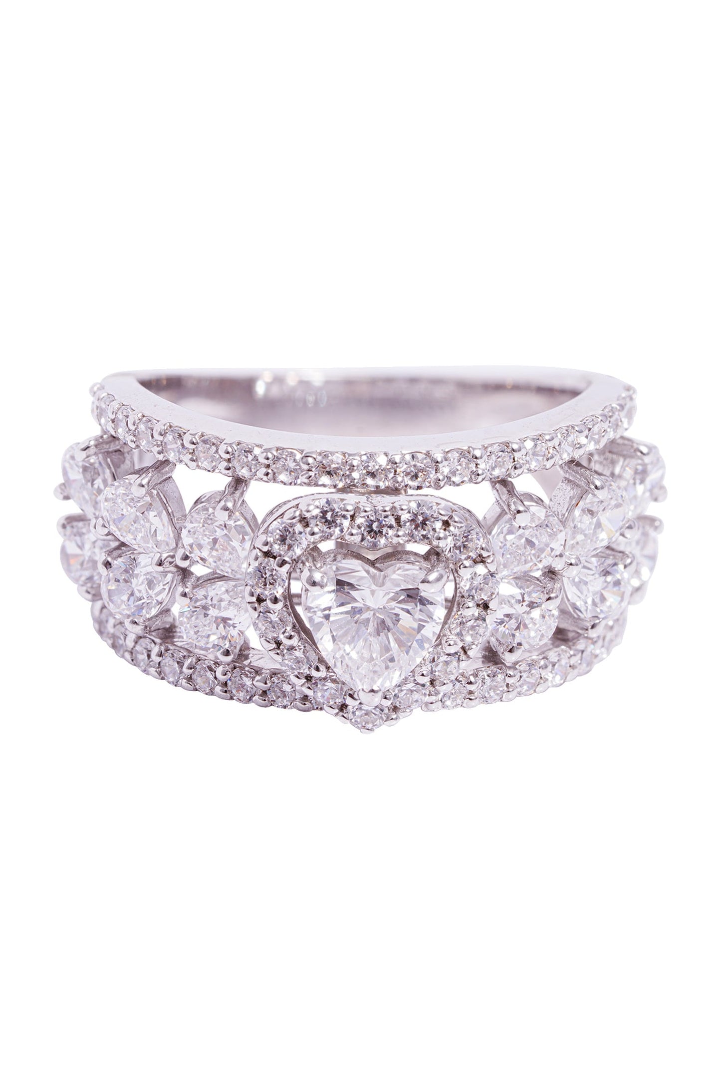 Heart Solitaire Marquise Stone Ring 