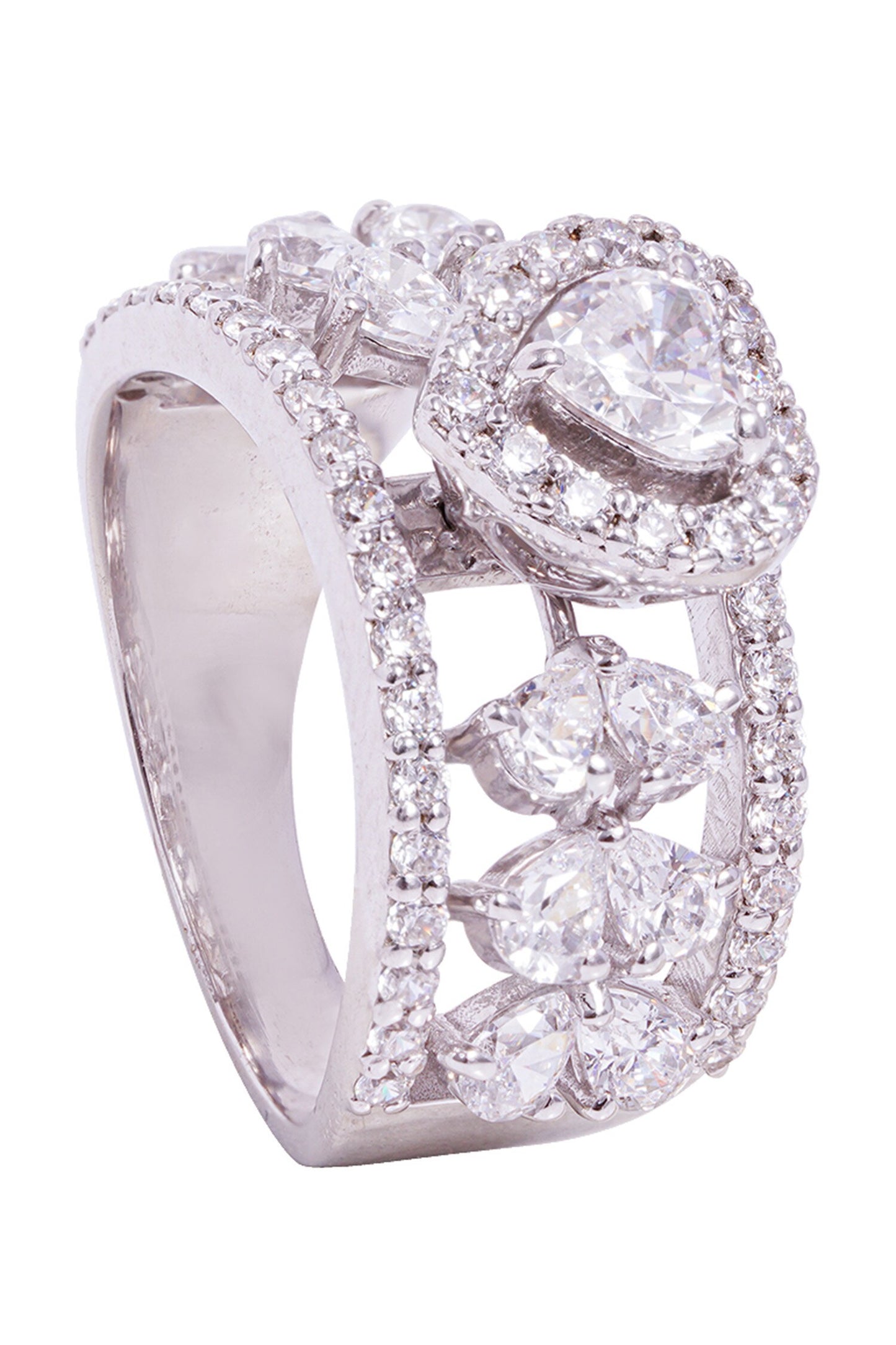 Heart Solitaire Marquise Stone Ring 
