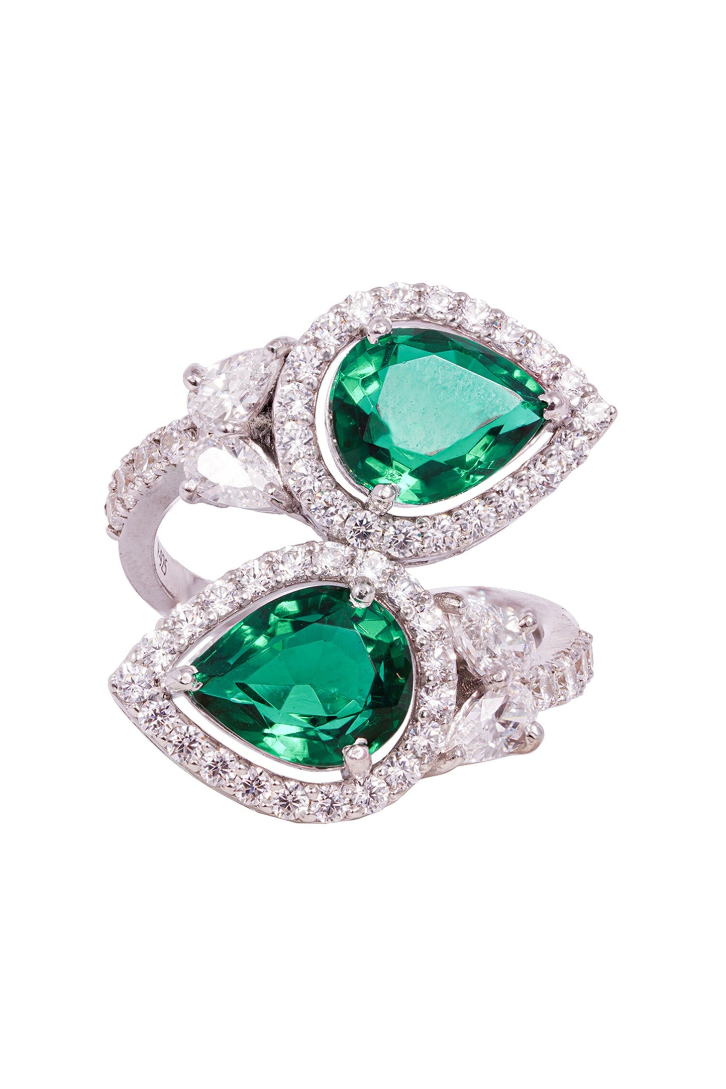 Double Stone Embellished Ring 