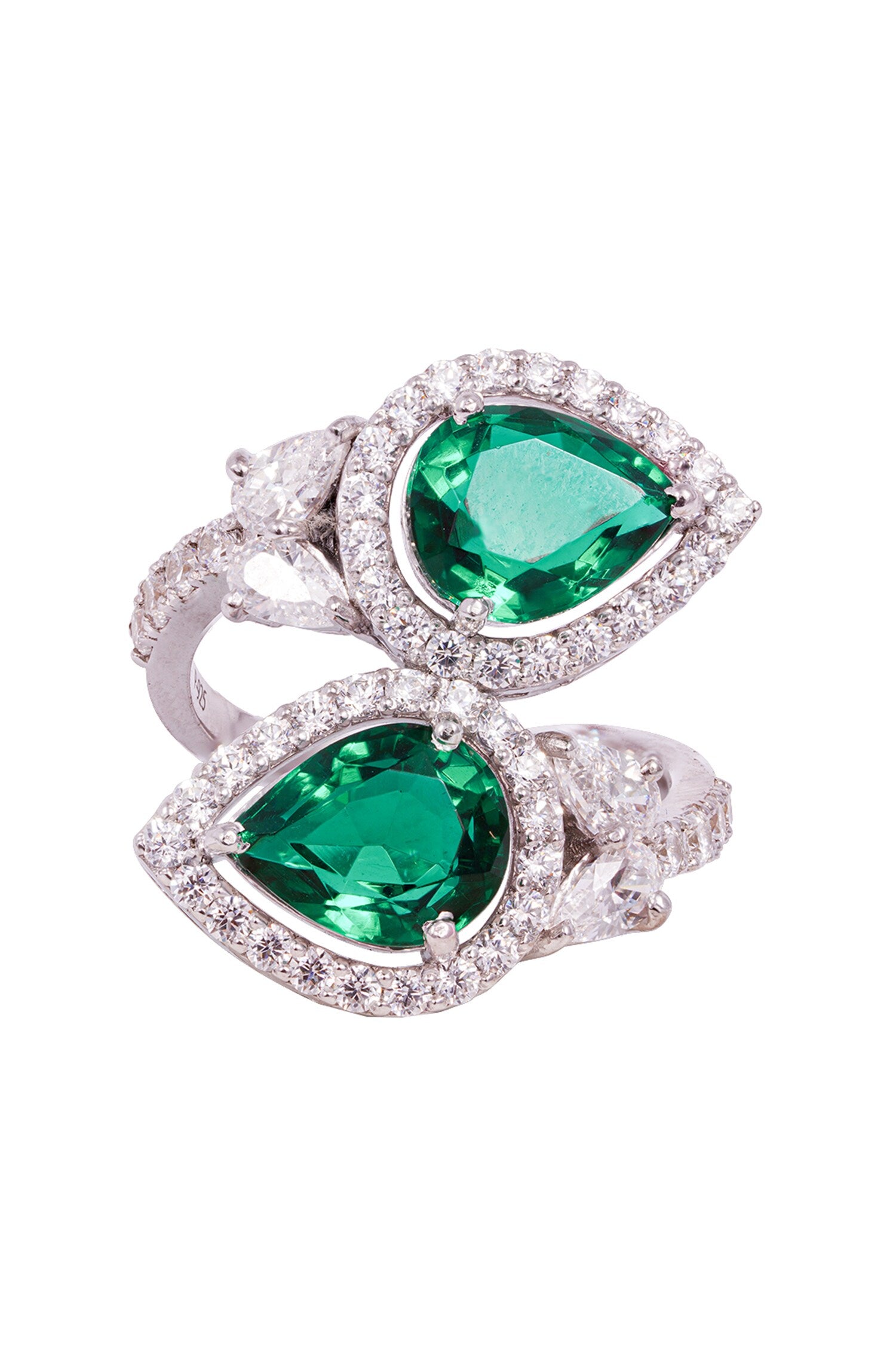 Double Stone Embellished Ring 