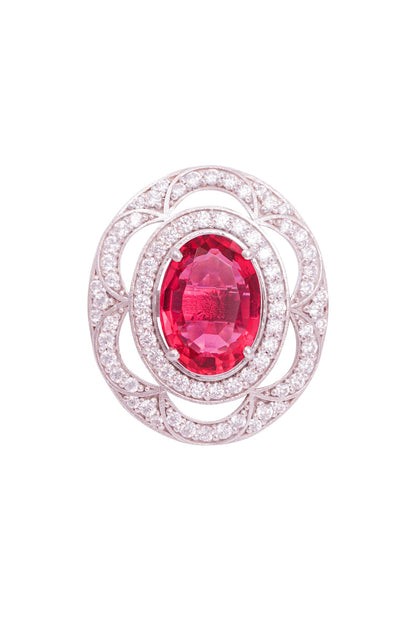 Geometric & Scalloped Embellished Ring 