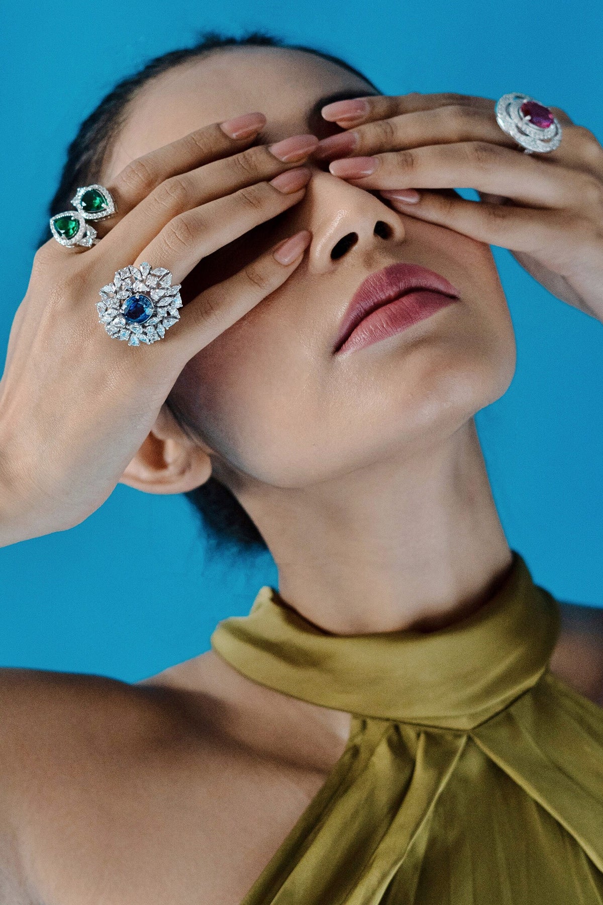 Blooming Disc Floret Embellished Ring 