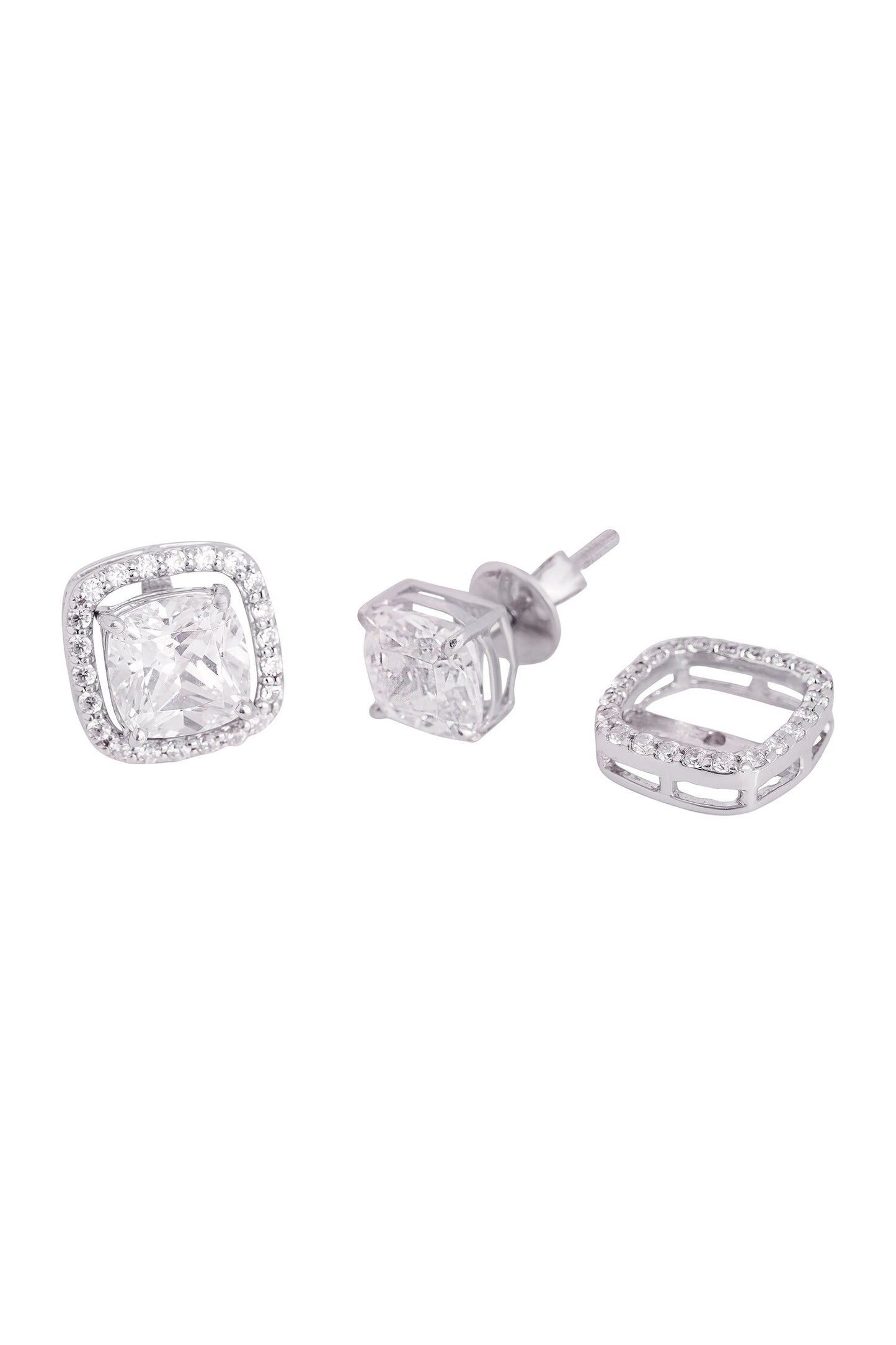 Square Shaped Stud Earrings 