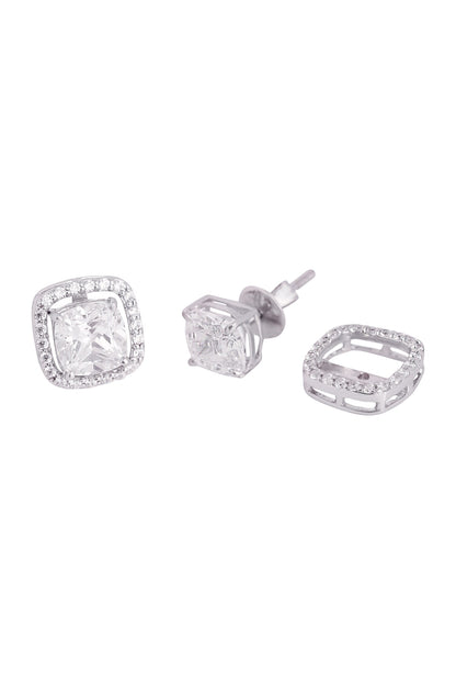 Square Shaped Stud Earrings 