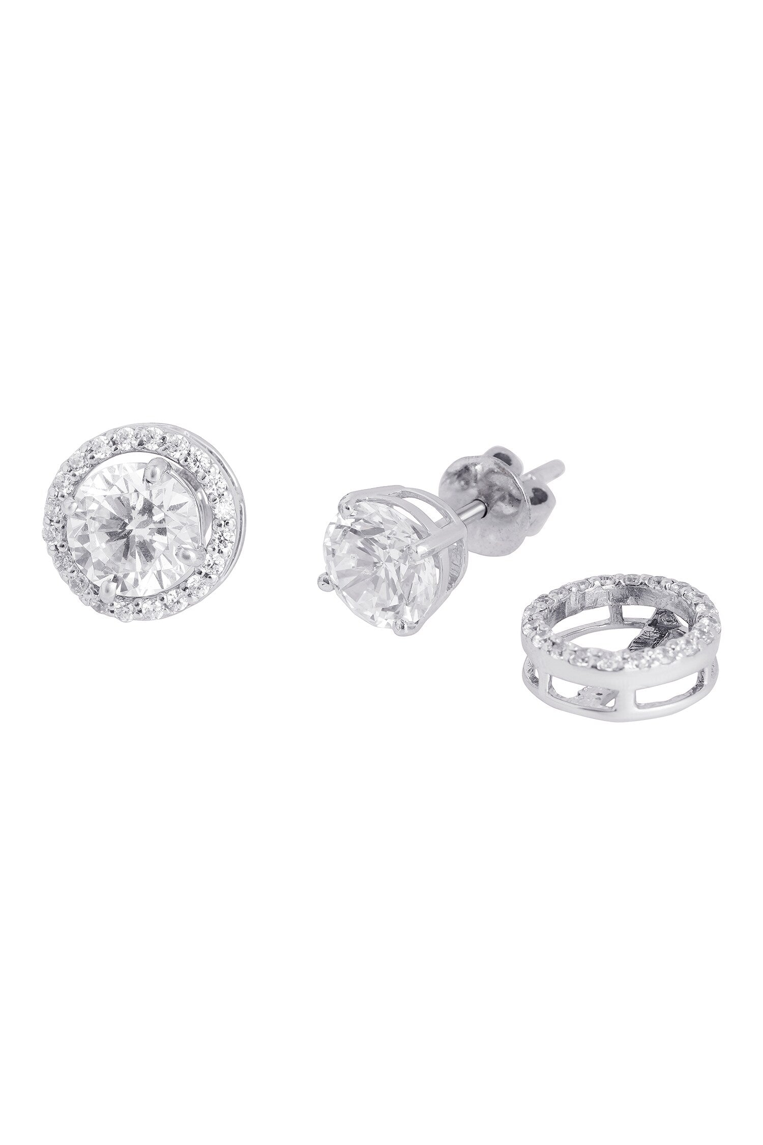 Embellished Circular Stud Earrings 