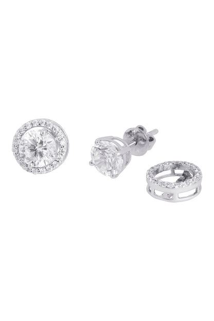 Embellished Circular Stud Earrings 