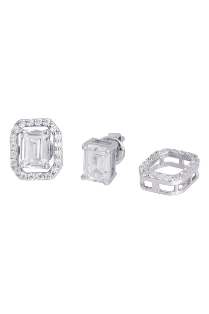 Octagon Shaped Stud Earrings 