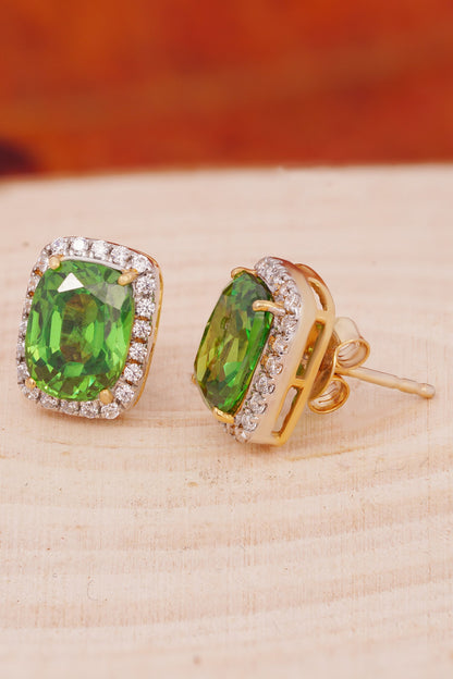 Rectangle Embellished Stud Earrings 