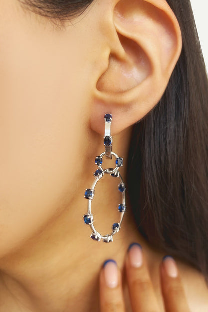 Embellished Layered Hoop Earrings 