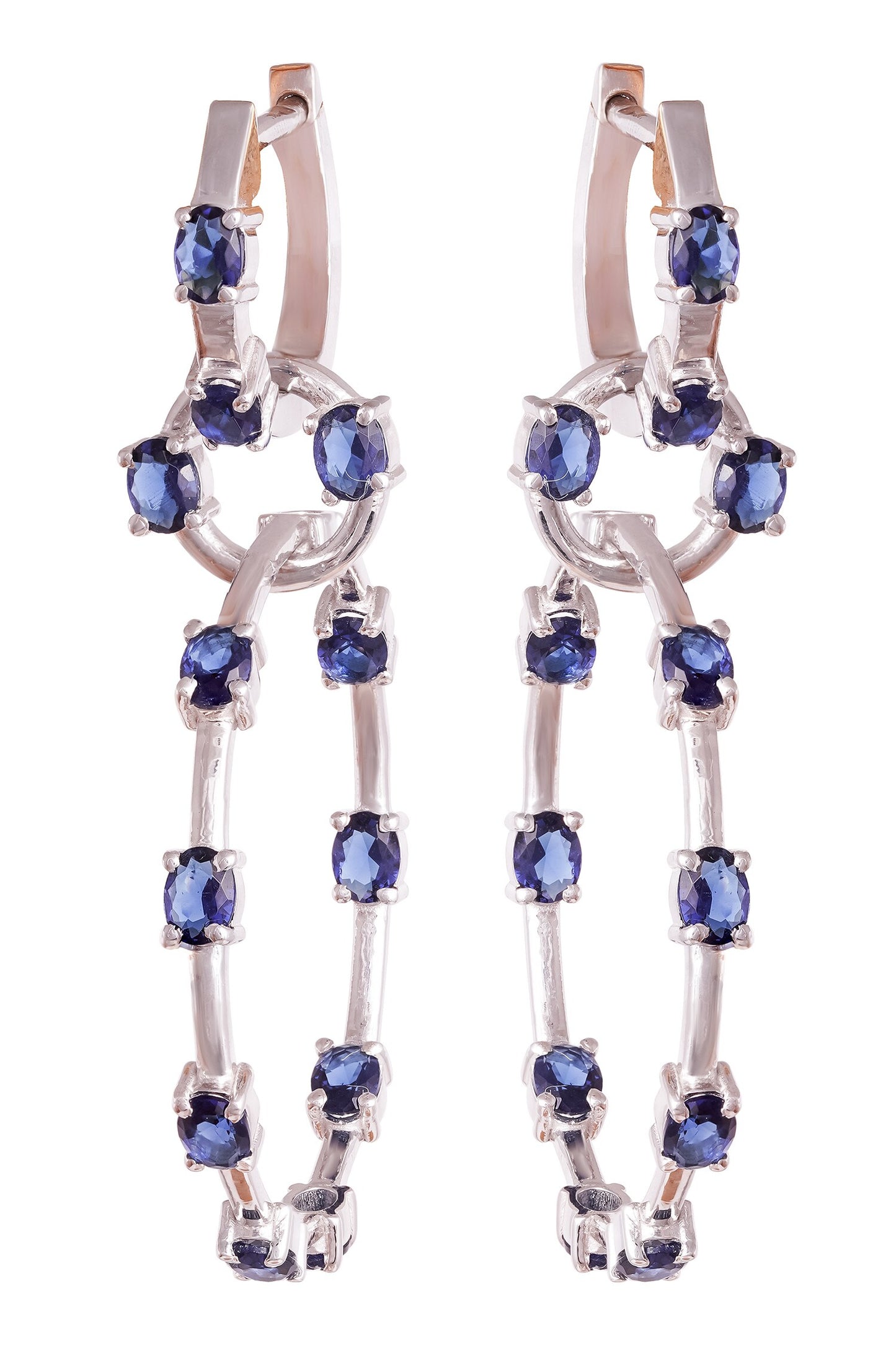 Embellished Layered Hoop Earrings 