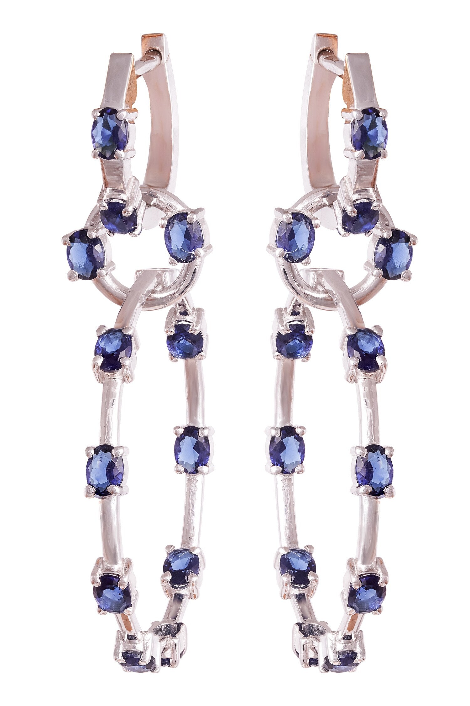 Embellished Layered Hoop Earrings 