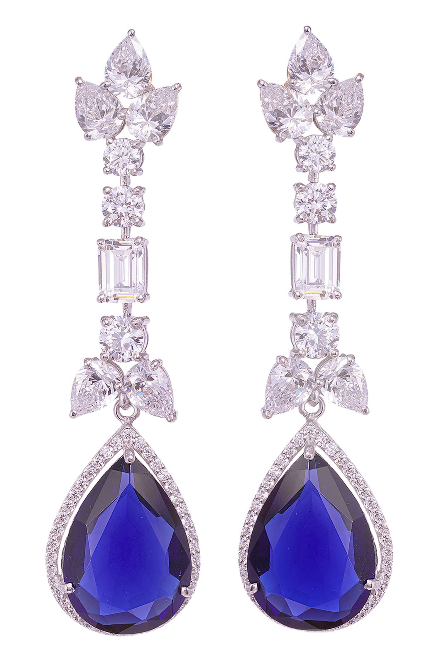 Tear Drop Long Dangler Earrings 