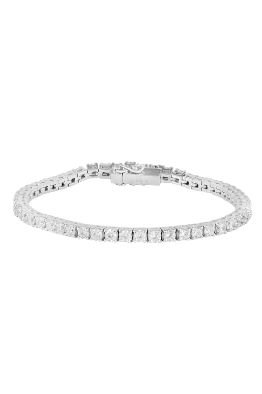 Cubic Zirconia Studded Tennis Bracelet 