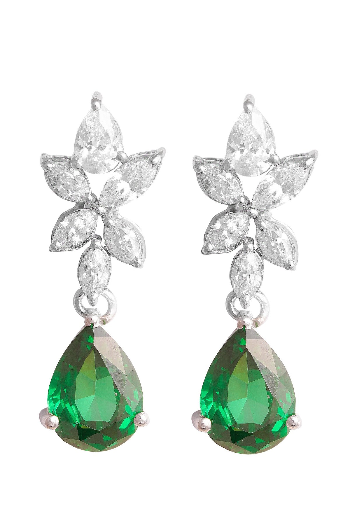 Floral Blossom Drop Earrings 