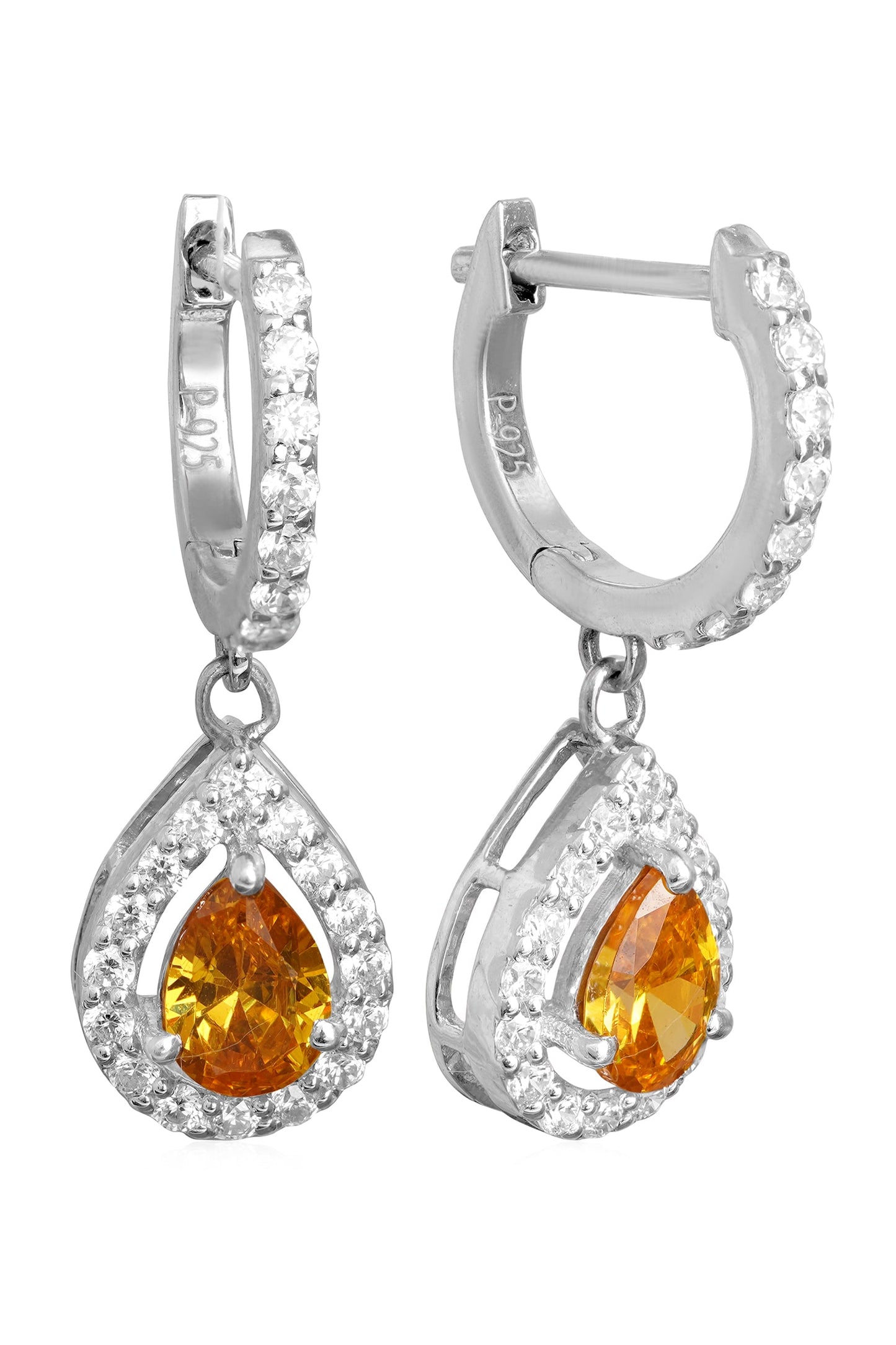 Gemstone Embellished Drop Earrings 