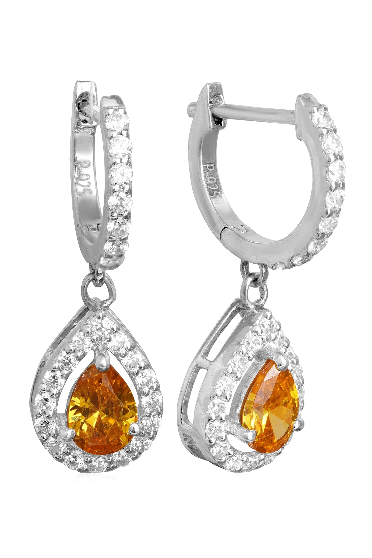 Gemstone Embellished Drop Earrings 