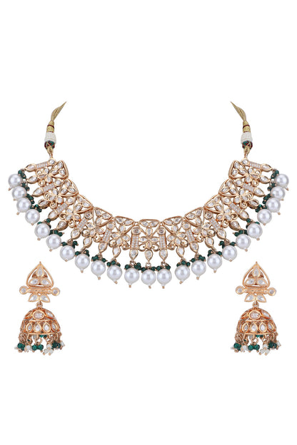 Kundan Embellished Necklace Set 