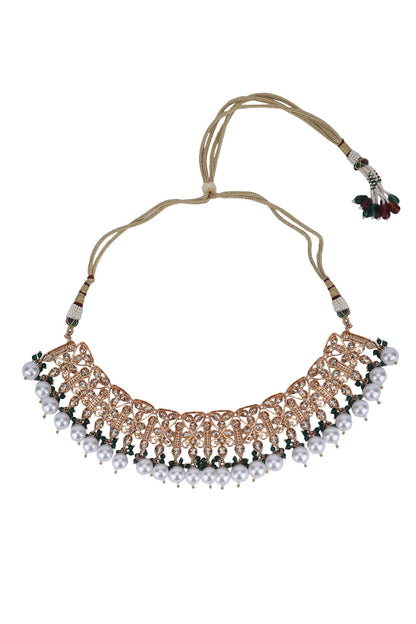 Kundan Embellished Necklace Set 