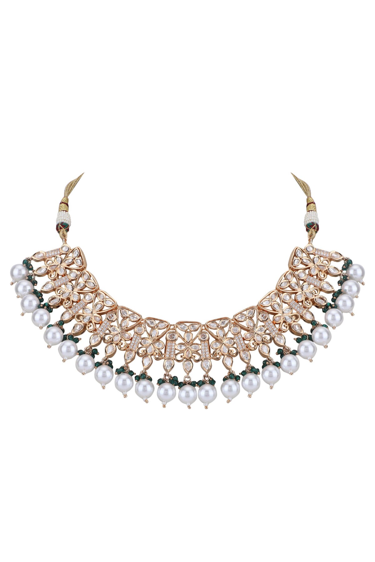 Kundan Embellished Necklace Set 