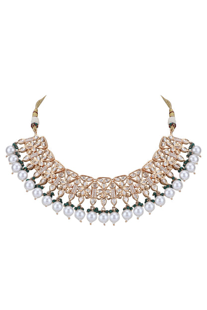 Kundan Embellished Necklace Set 