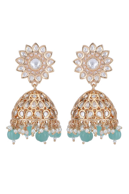 Floral Shaped Long Pendant Necklace Set 