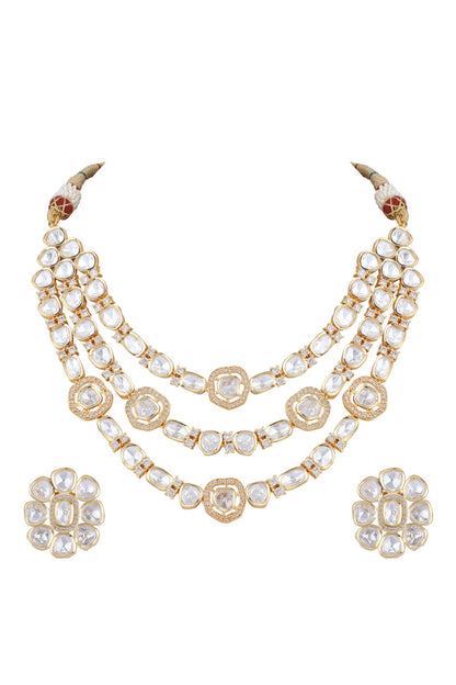 Kundan Embellished Layered Necklace Set 