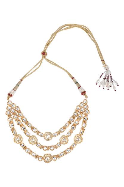 Kundan Embellished Layered Necklace Set 