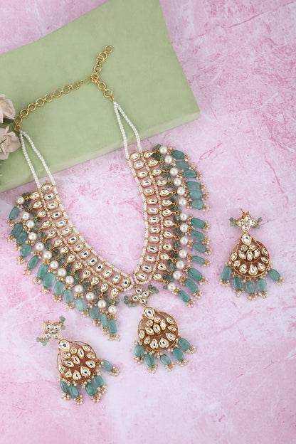 Kundan Studded Layered Necklace Set 