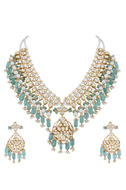 Kundan Studded Layered Necklace Set 