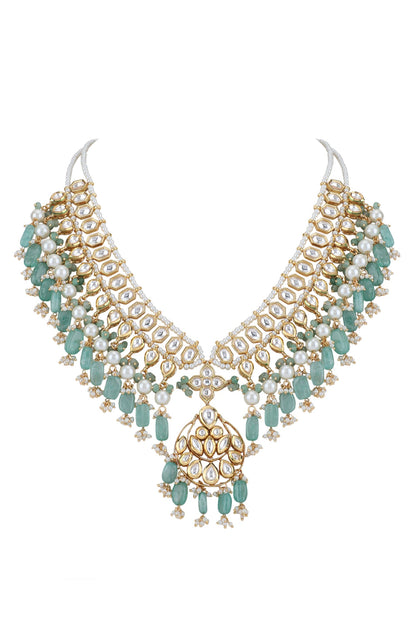 Kundan Studded Layered Necklace Set 