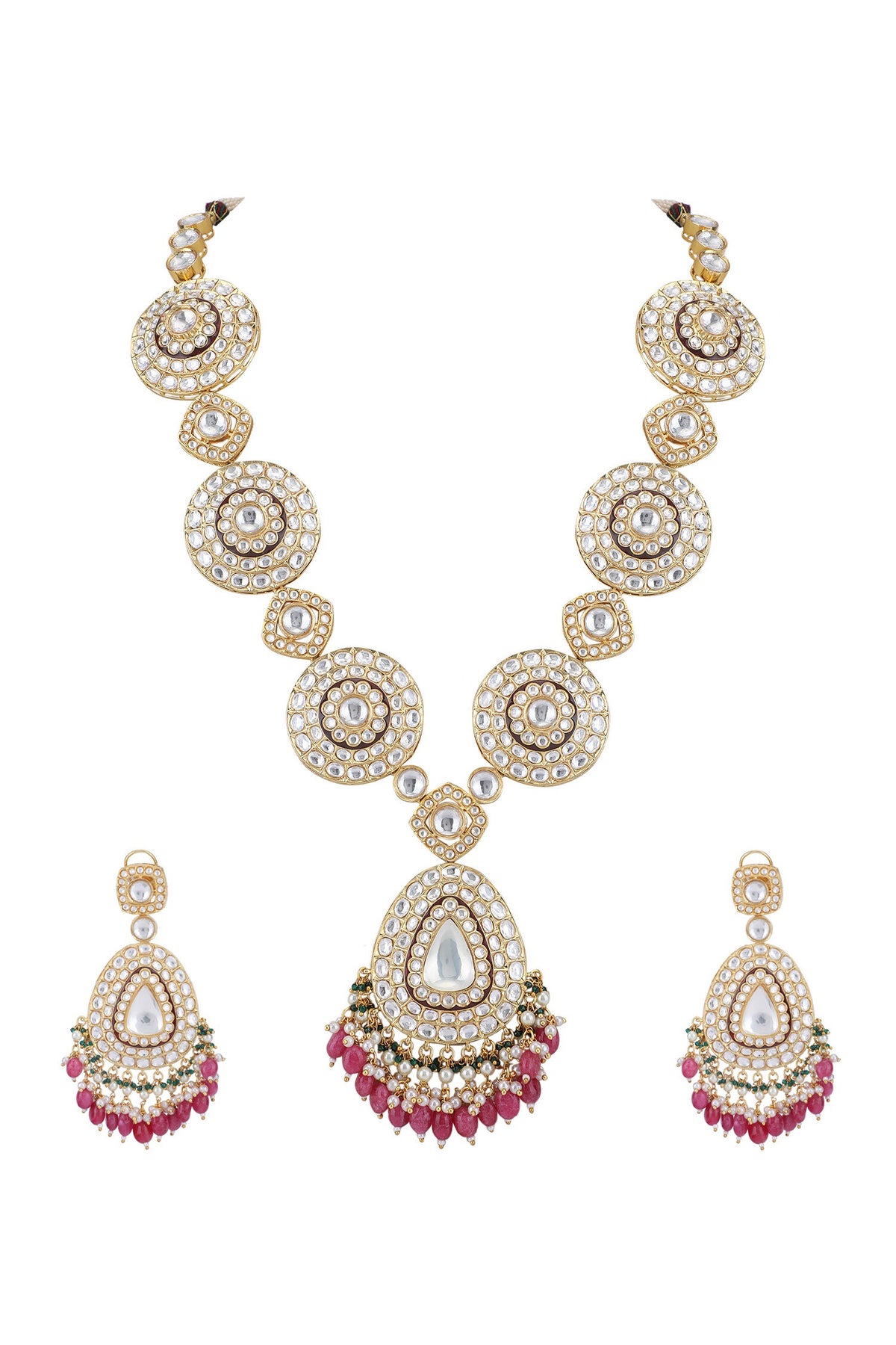 Tear Drop Shaped Pendant Necklace Set 