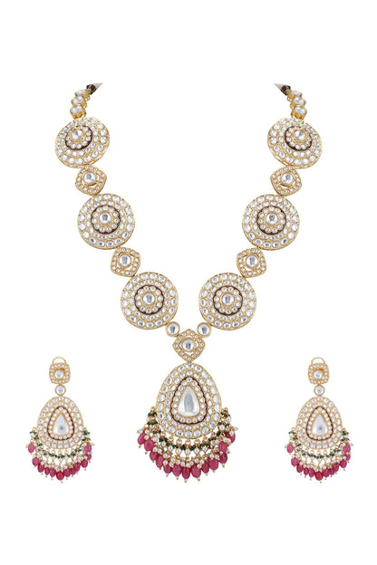 Tear Drop Shaped Pendant Necklace Set 