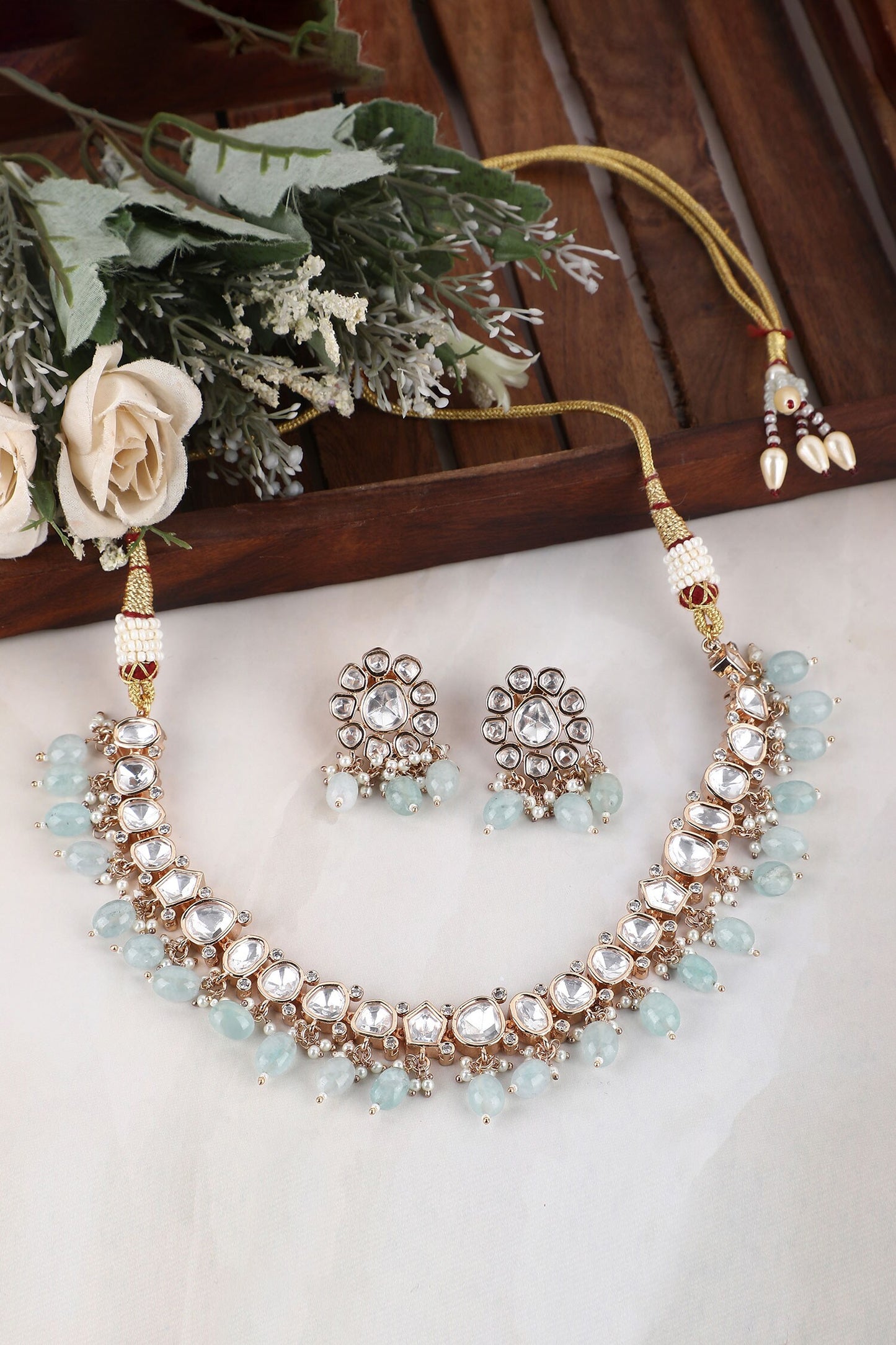 Bead Drops Choker Set 