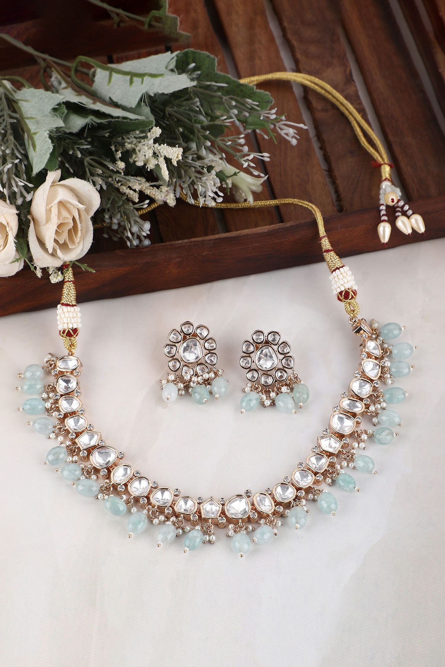 Bead Drops Choker Set 