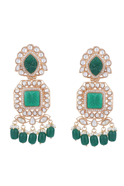 Bead Layered Embellished Pendant Necklace Set 