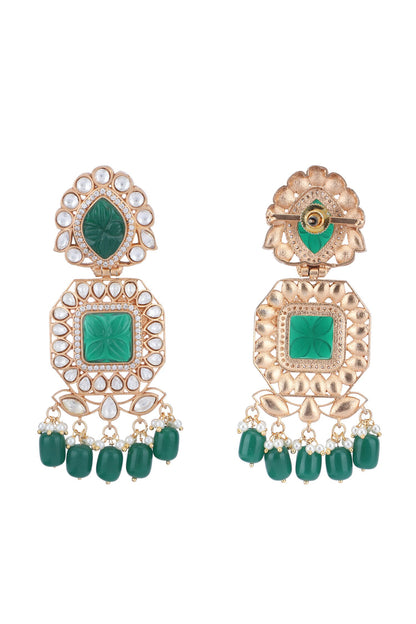 Bead Layered Embellished Pendant Necklace Set 