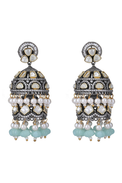 Kundan Embellished Jhumkas 