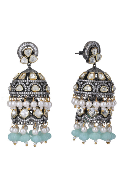 Kundan Embellished Jhumkas 