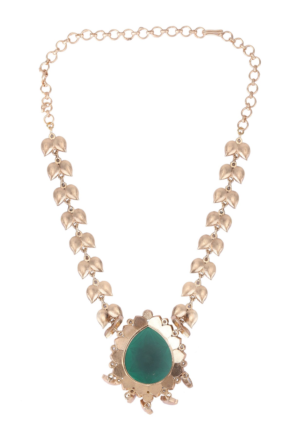 Tear Drop Shaped Pendant Necklace Set 