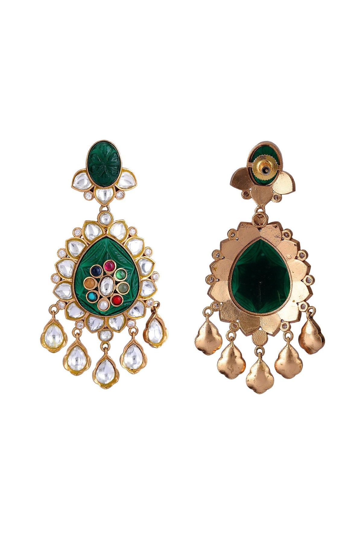Tear Drop Shaped Pendant Necklace Set 
