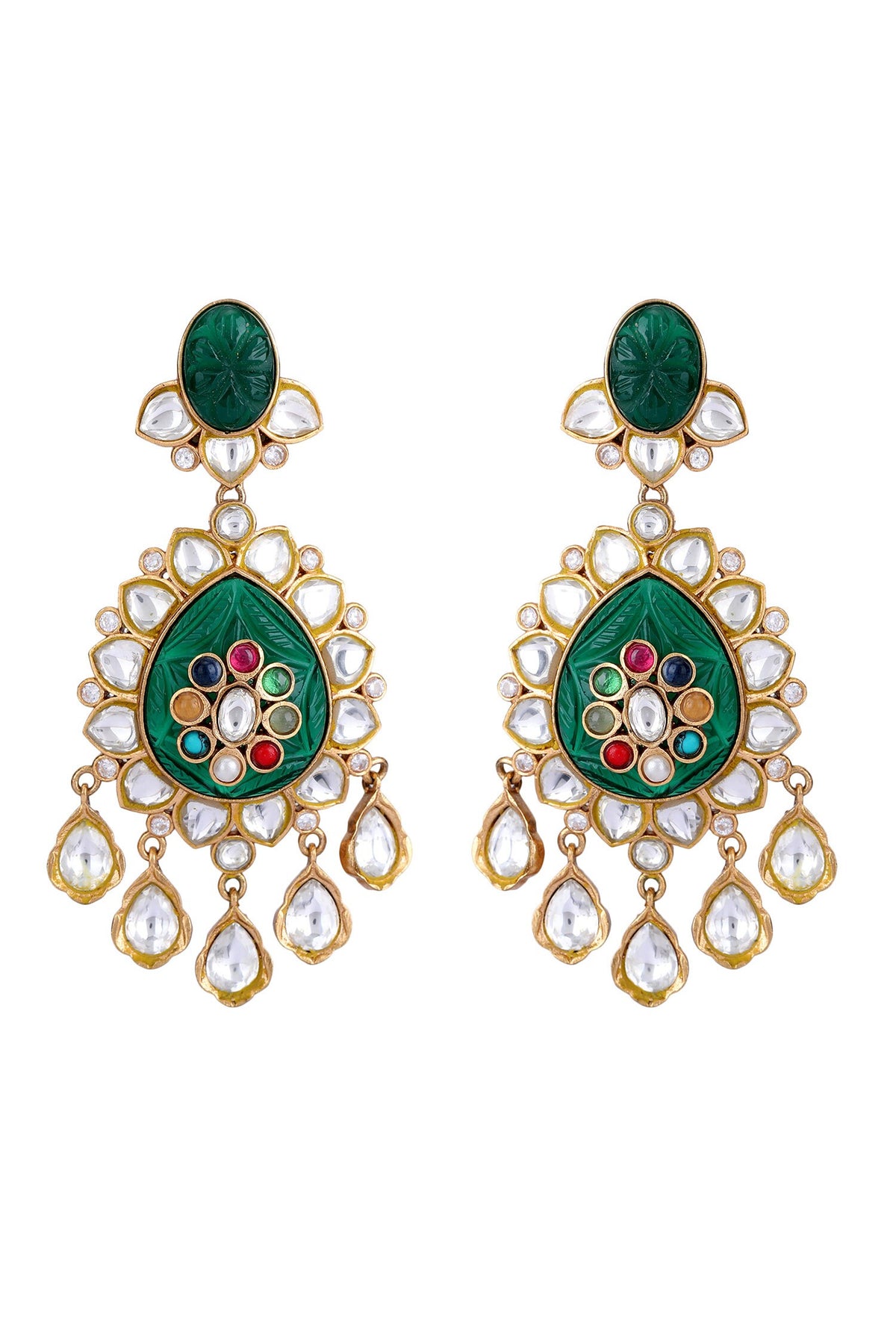 Tear Drop Shaped Pendant Necklace Set 