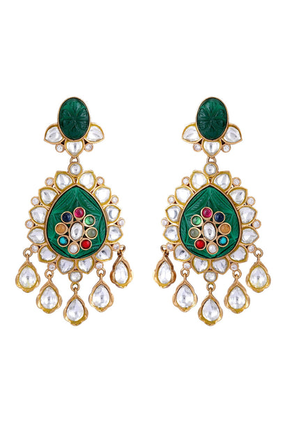 Tear Drop Shaped Pendant Necklace Set 