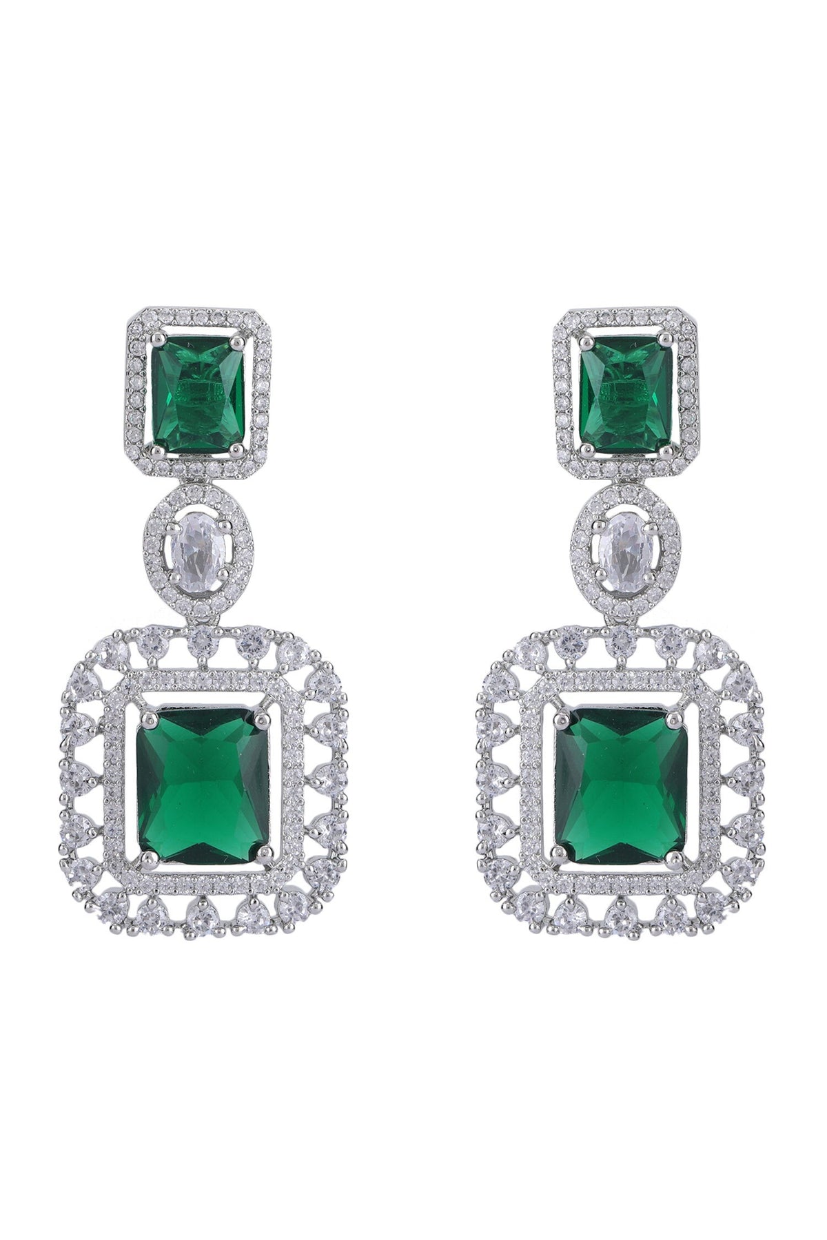 Zirconia Embellished Layered Necklace Set 