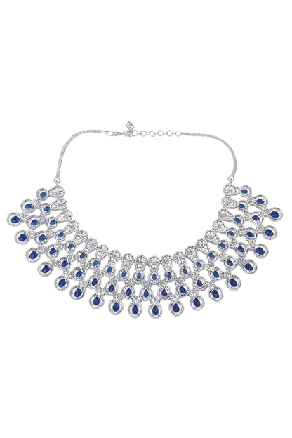 American Diamond Cutwork Embellished Necklace Set 