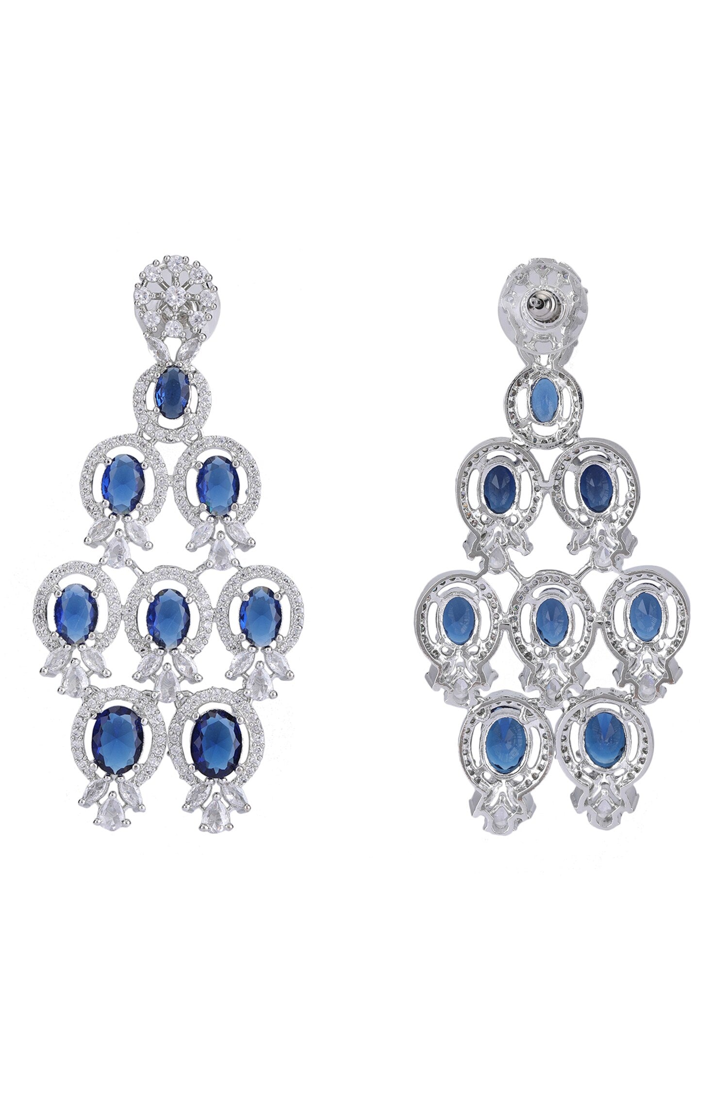 American Diamond Cutwork Embellished Necklace Set 