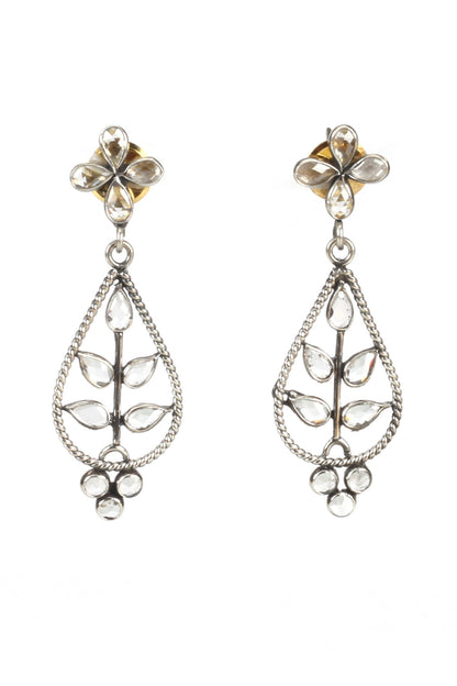 Floral Cut Work Dangler Earrings 