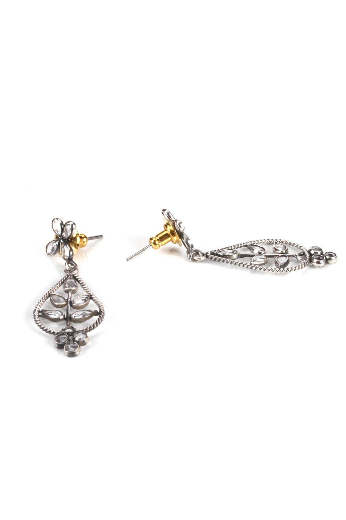 Floral Cut Work Dangler Earrings 