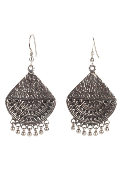 Geometric Carved Work Earrings 