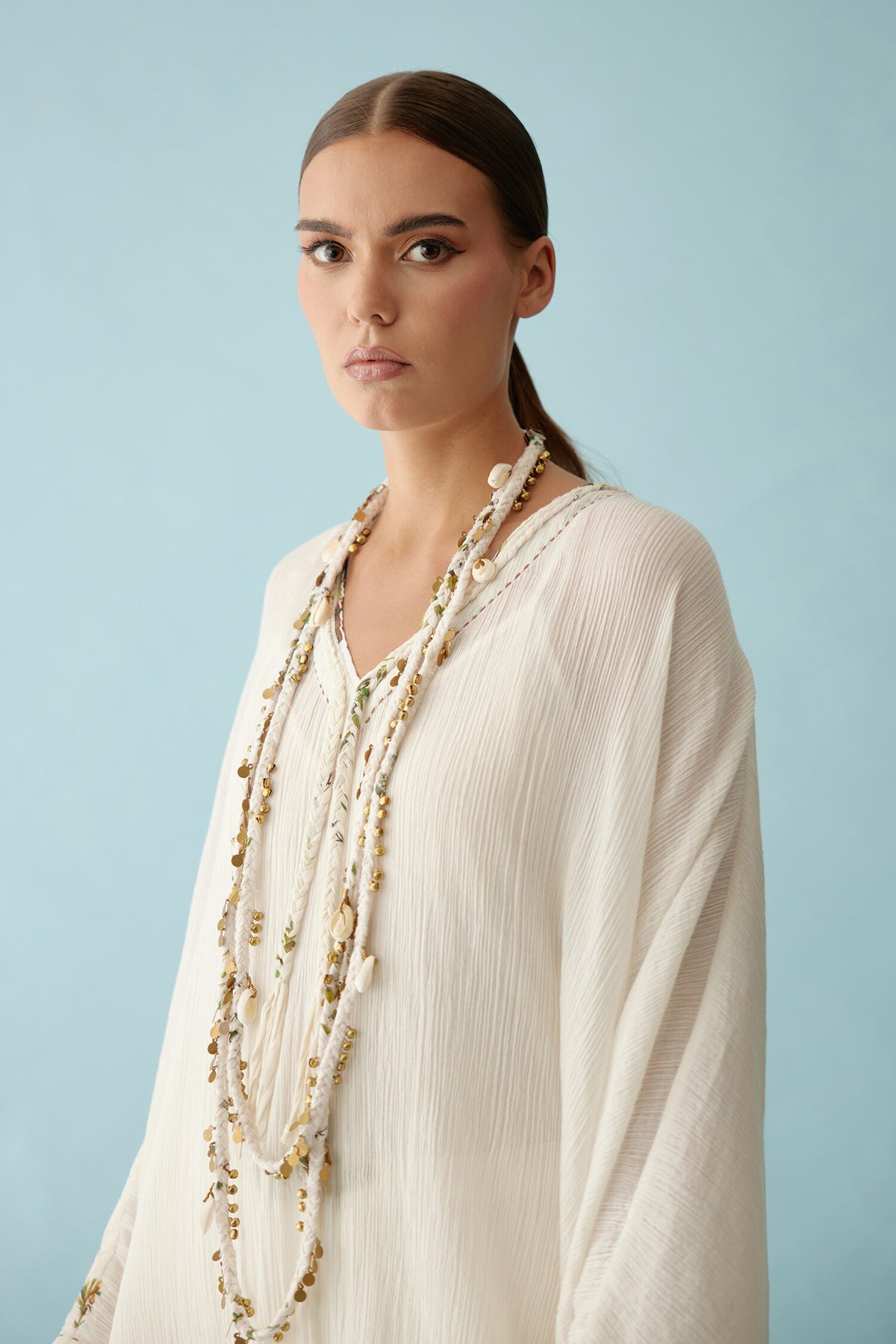Braided Sequin Ghungroo Long Necklace 